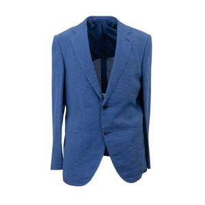Dodger Blue Linen Single Breasted Suit