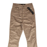 Sand Velour Flare Stack Pants