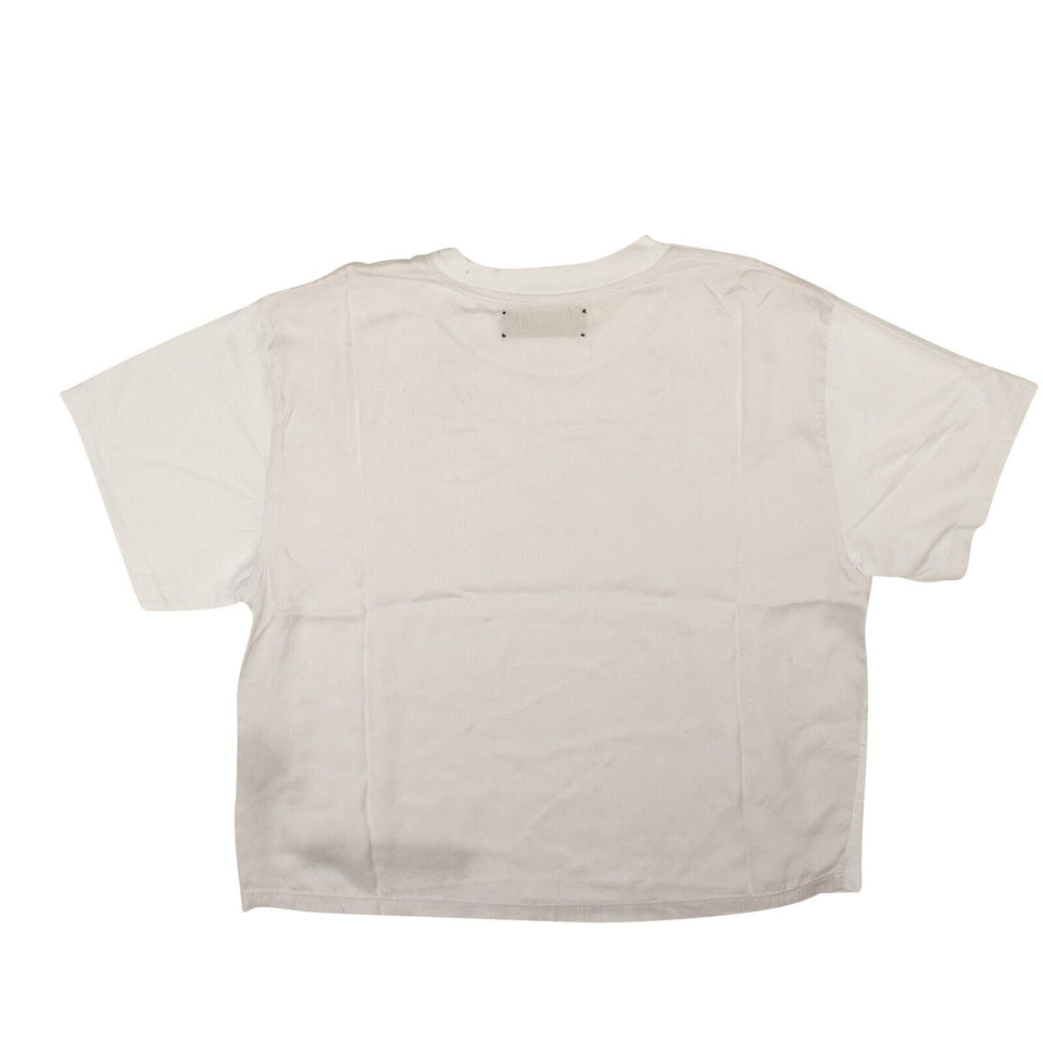 White Slash Cotton T-Shirt