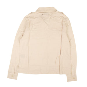 Beige Double Pocket Military Shirt