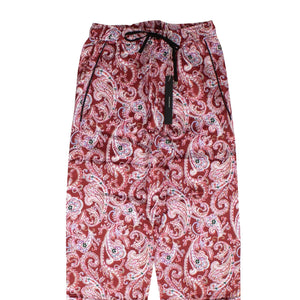 Red And White Paisley PJ Pants