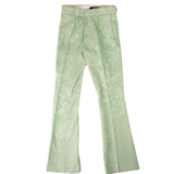 Green Paisley Velvet Glitter Pants