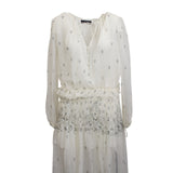 White Printed Paisley Maxi Dress