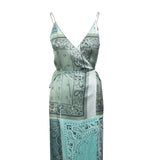 Blue Bandana Recon Wrap Tank Dress