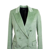 Green Velvet Oversized Blazer