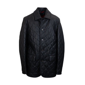 Black Diamond Quilted Button Down Shirt