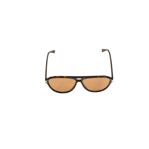 Brown Aviator Logo Sunglasses