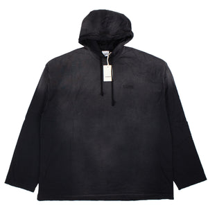 Washed Black Double Jersey Gradient Hoodie