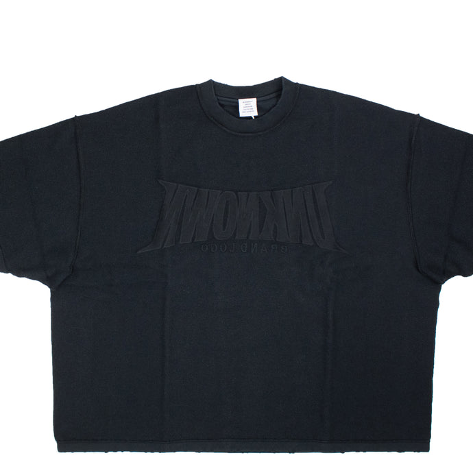 Dirty Black Unknown Embroidered Oversized T-Shirt