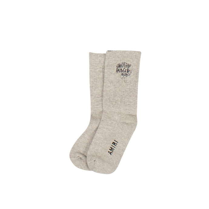 Grey Cherub Cotton Socks