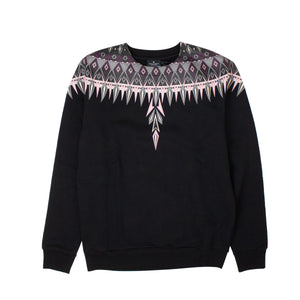 Black And Multicolored Wings Crewneck