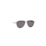 White Aviator Logo Sunglasses