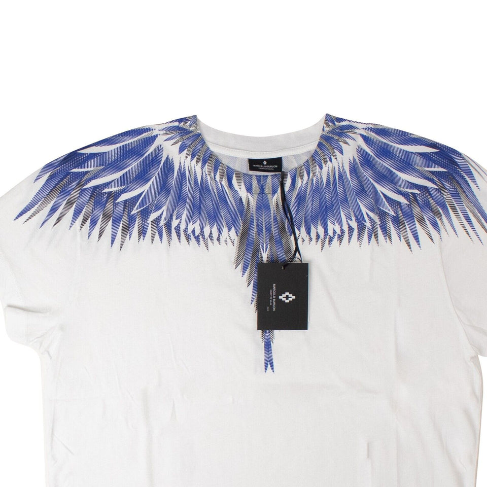 White And Blue Sharp Wings Squared T-Shirt