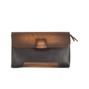 Terse Leather Pouch - Brown/Black