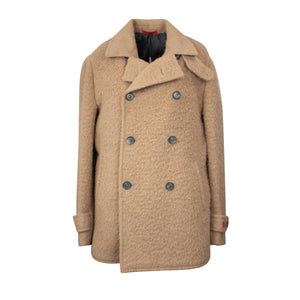 Tan Shearling Texture With Back Vent Jacket