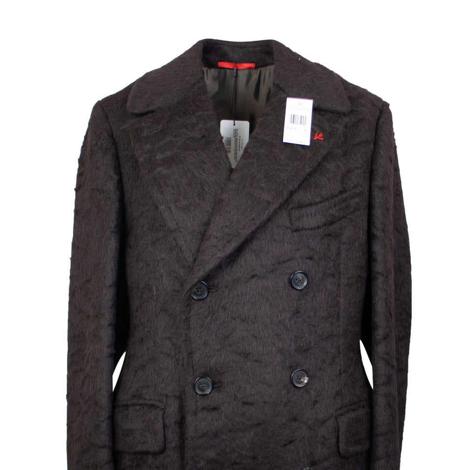 Isaia Shearling Texture With Back Vent - Tan