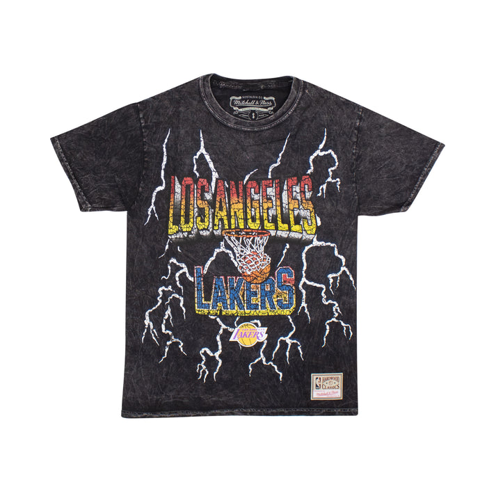 Black NBA Vintage Lightning Lakers T-Shirt