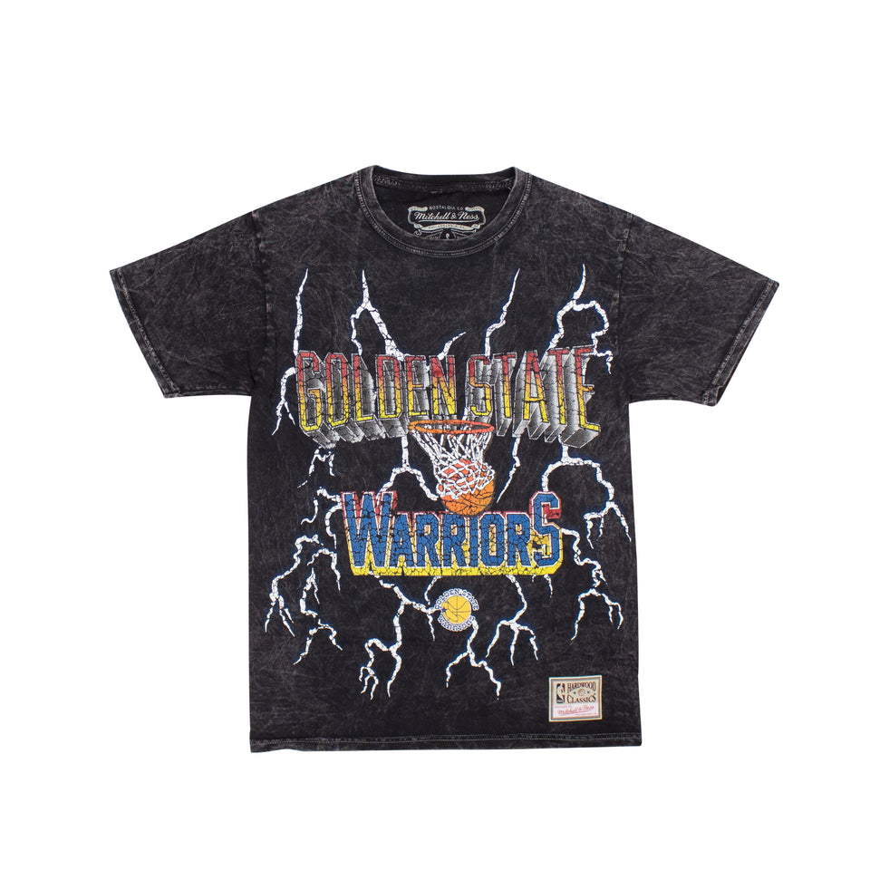 Black NBA Vintage Lightning Warriors T-Shirt