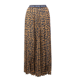 Brown Leopard Long Skirt