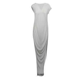 Oyster White Column Dress