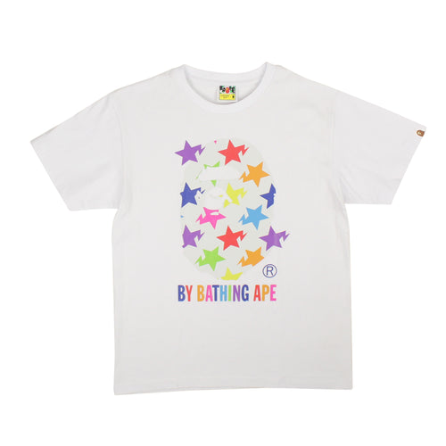 Multicolored And White Big Head Star T-Shirt