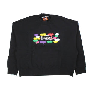 Black Graphic Cotton Sweatshirt
