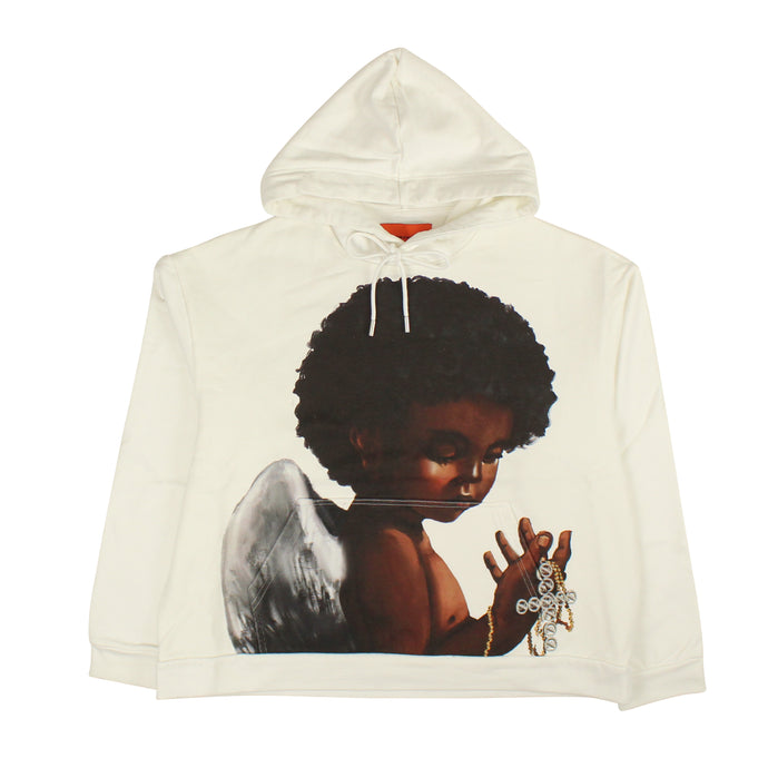 White Sacred Being Hooded Pullover