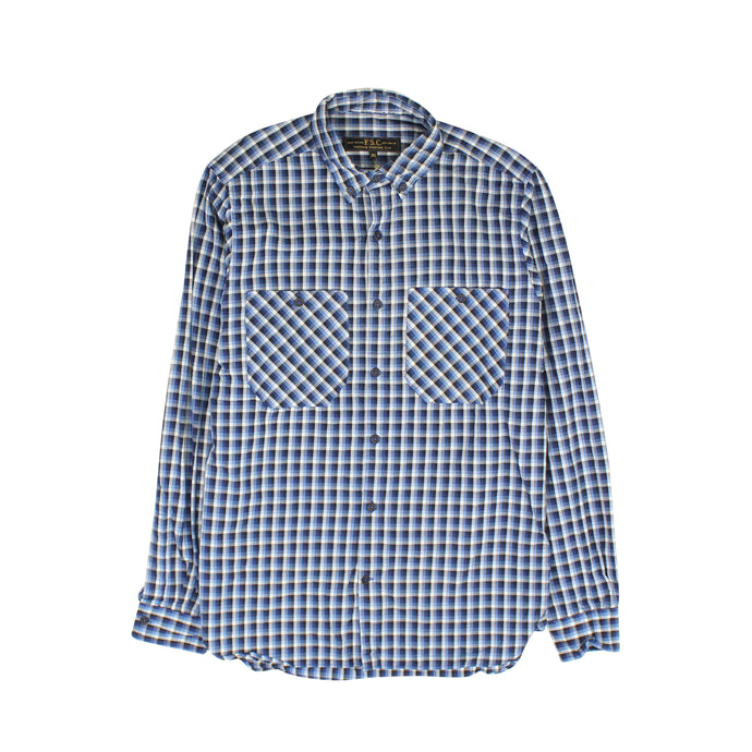 Blue Checkered Long Sleeve Shirt