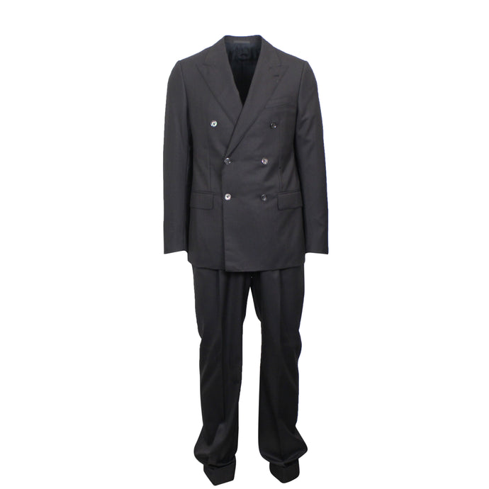 Brown Wool Double-Breasted Suit 8R