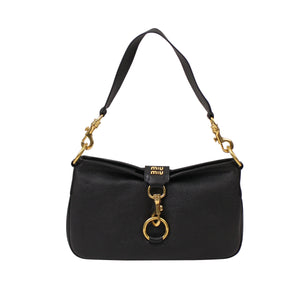Gold Lock Shoulder Bag Black