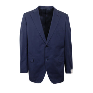 Navy Blue Single Breasted Cotton Suit 7R
