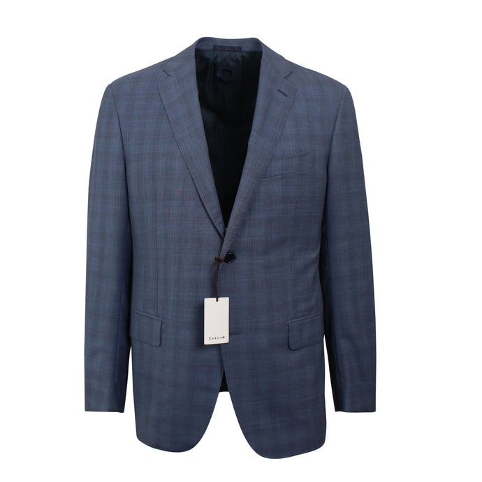 Light Blue Single Breasted Wool Suit 7R