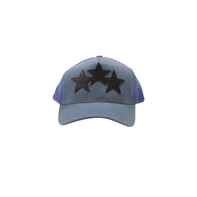 3 STAR TRUCKER HAT Pond Blue&Black Hats