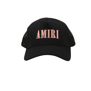 Amiri Core Logo Trucker Hat - Black/Peach
