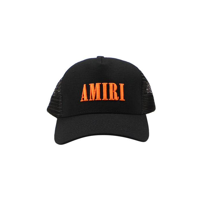 AMIRI CORE LOGO TRUCKER HAT Black&Orange Hats