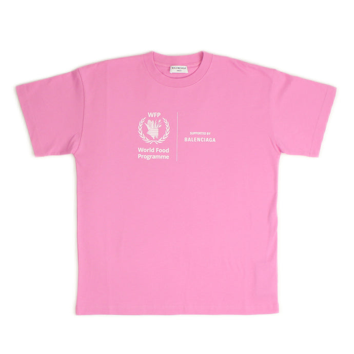Pink & White Balenciaga WPF Logo T-Shirt
