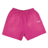 Dark Fuchsia & Balenciaga Logo Sweat Shorts