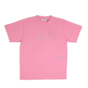 Pink & Sliver be'be' Logo T-Shirt