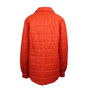 QUILTED LOGO OVER SHIRT Orange Casual Button-Down Shirts
