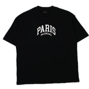 Black PARIS Print T-SHIRT