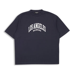 Marine Blue Los Angeles Print T-Shirt