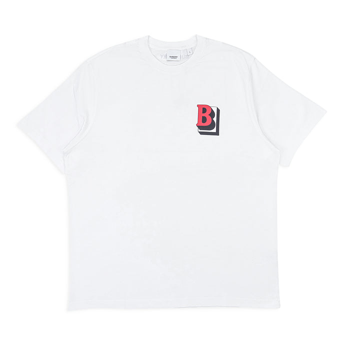 White with Red B T-Shirt