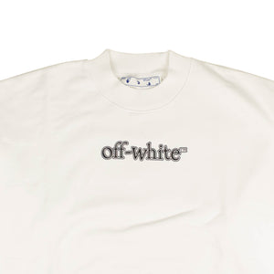 White Slanted Logo Skate Crewneck