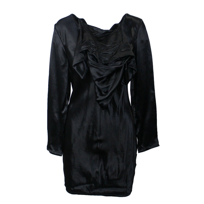 Black Washed Cupro Bandana Dress