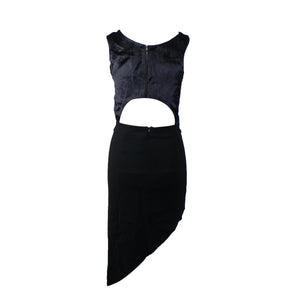 Women's Black Galaxy Cut Out Dress