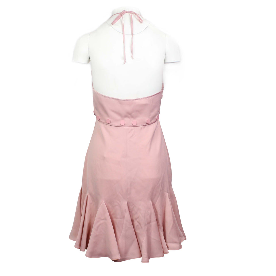 Pink Cotton Snap Bikini Mini Dress