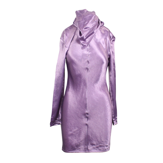 Lavender Purple Washed Cupro Bandana Dress