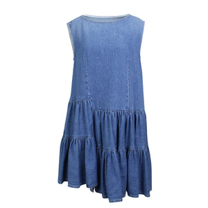 Blue Denim Sleeveless Dress