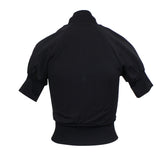 Black Short Sleeve Pink Zip Track Jacket