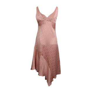 Pink Logo Silk Dress